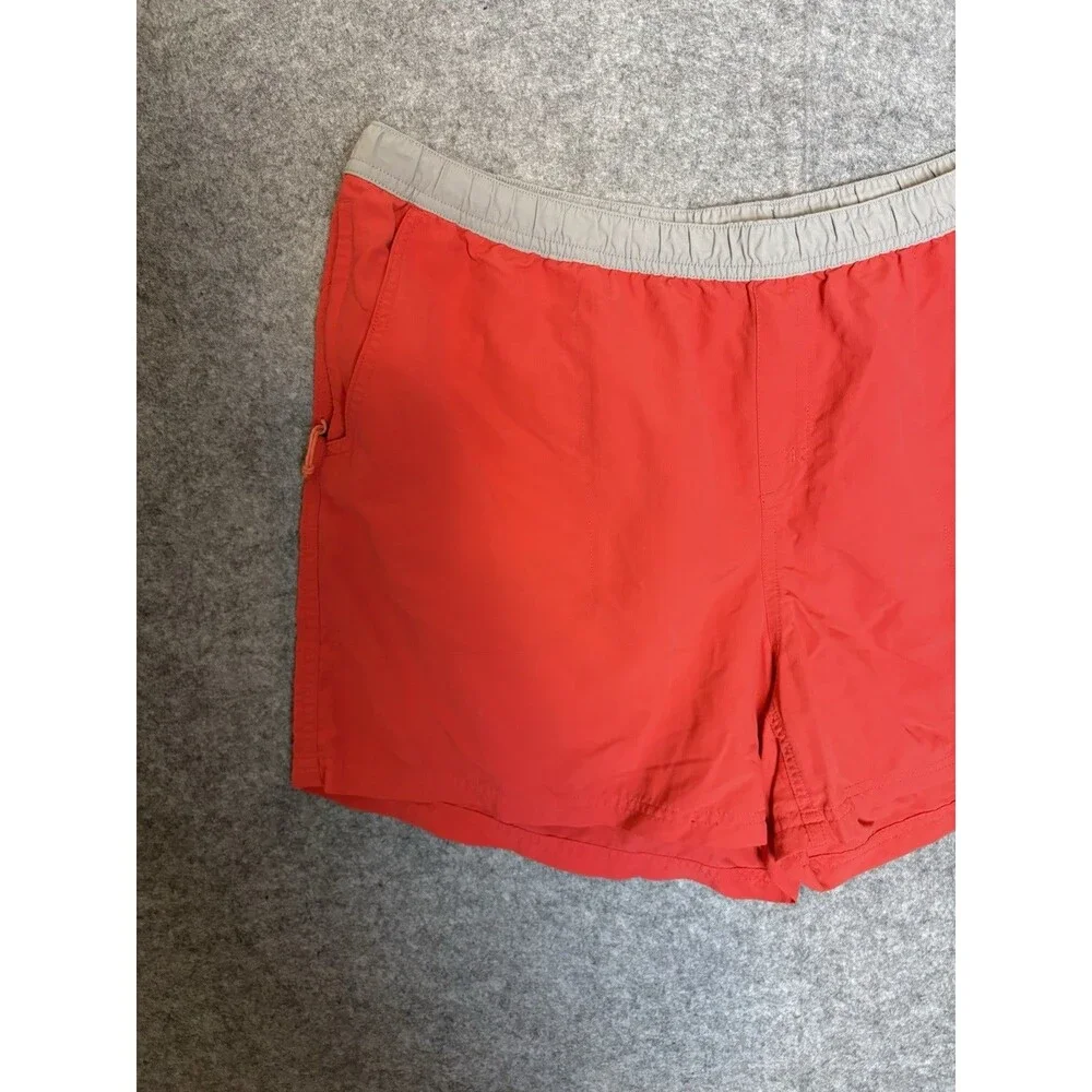Vtg 90s L.L. Bean Men’s Salmon Swim Trunks XL  Nylon Zip Pocket Elastic Waist